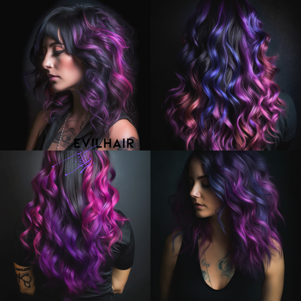 Embrace the Multicolor Hair Color Trends of 2023: Plum Purple, Blue, Magenta, and Peachy Orange Hair