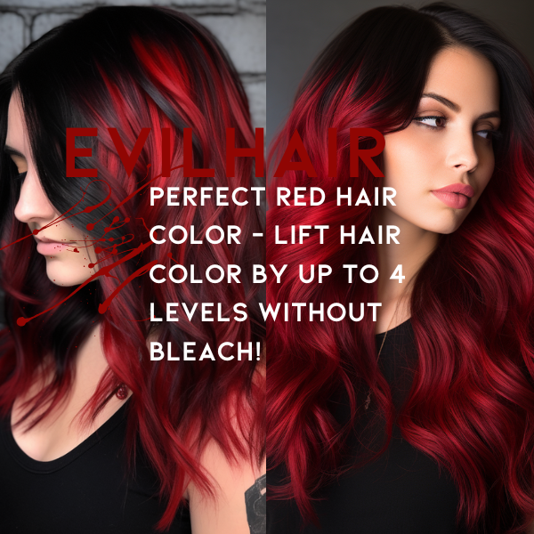 How to Lift Hair Color by up to 4 Levels Without Bleach - Deep Red Hair Color